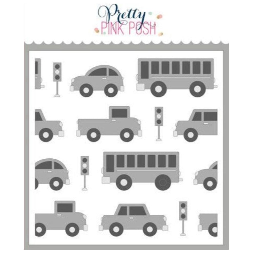 Simon Says Stamp! Pretty Pink Posh LAYERED CARS Stencils