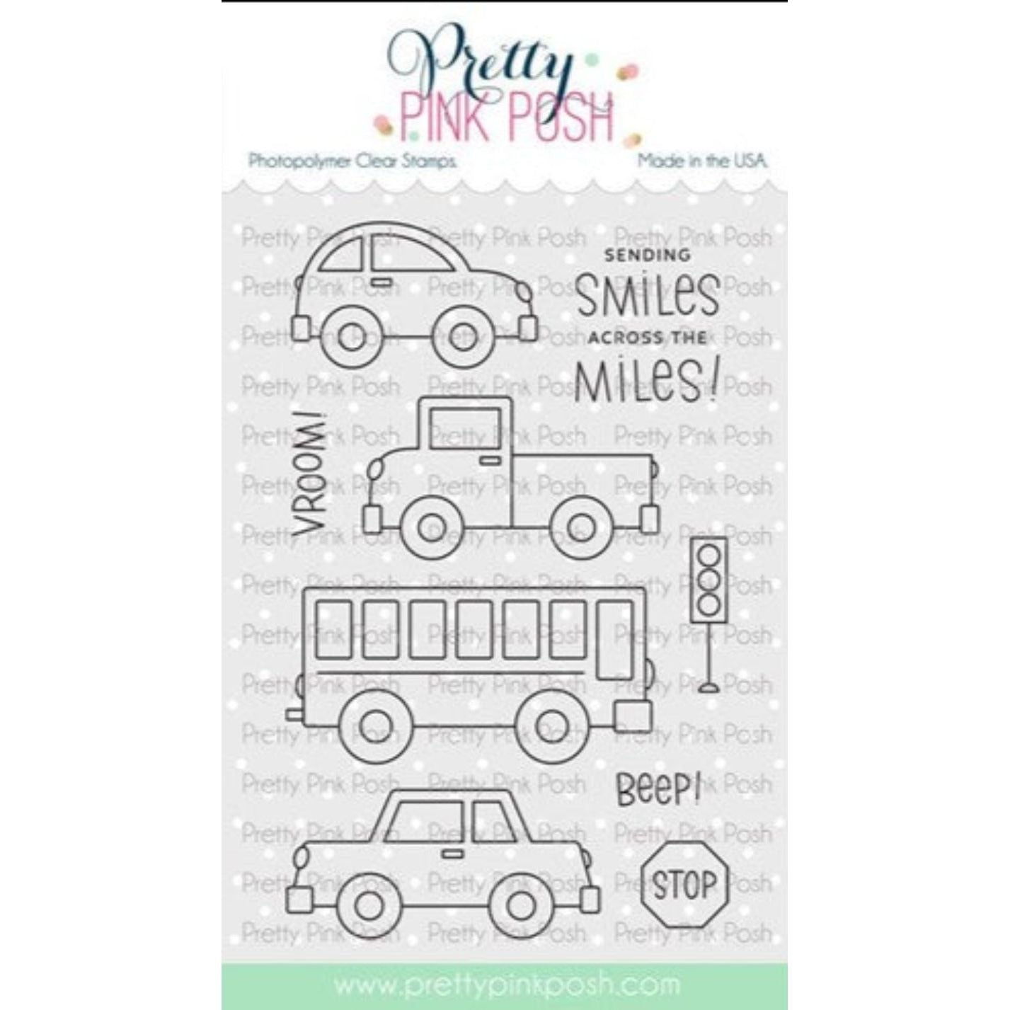 Simon Says Stamp! Pretty Pink Posh ACROSS THE MILES Clear Stamps