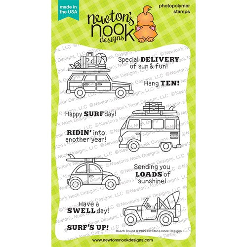 Simon Says Stamp! Newton's Nook Designs BEACH BOUND Clear Stamps NN2206S03