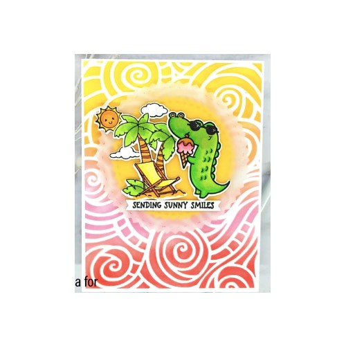 Simon Says Stamp! Pink and Main SMILE CROCODILE Dies PNM439