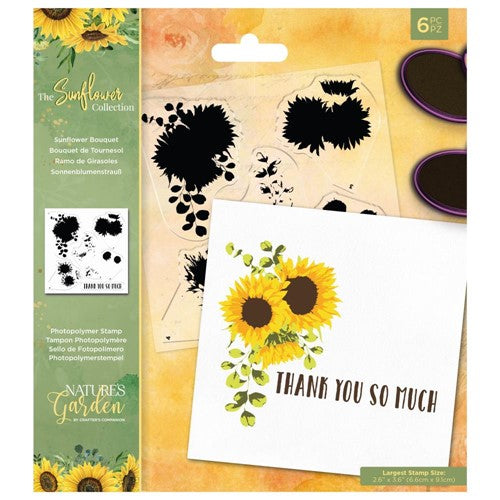 Simon Says Stamp! Crafter's Companion SUNFLOWER BOUQUET Clear Stamp Set ng-sun-stp-sbo