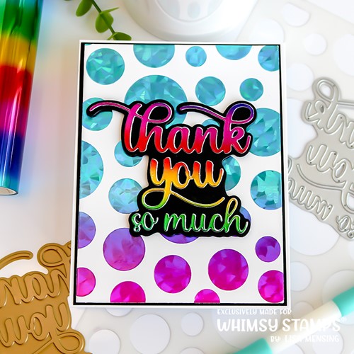 Simon Says Stamp! Whimsy Stamps THANK YOU SO MUCH Hot Foil Plate WSHFP08