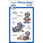 Simon Says Stamp! Whimsy Stamps BEACH SLOTHS Clear Stamps DP1092