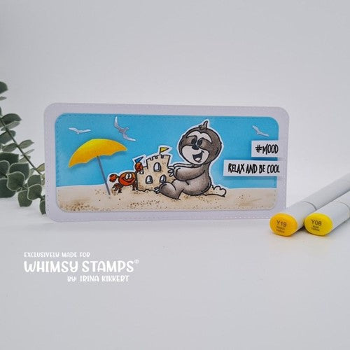 Simon Says Stamp! Whimsy Stamps BEACH SLOTHS Clear Stamps DP1092