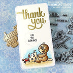 Simon Says Stamp! Whimsy Stamps BEACH SLOTHS Clear Stamps DP1092