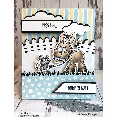 Simon Says Stamp! Whimsy Stamps KISS MY DONKEY Clear Stamps DP1091