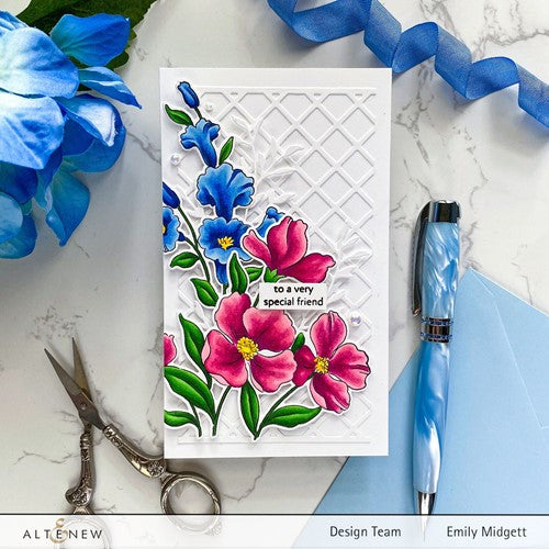 Simon Says Stamp! Altenew BUILD A GARDEN NATURE'S MAGIC Clear Stamp, Stencil, and Blending Brush Combo ALT7102BN