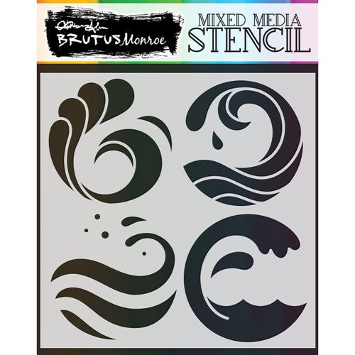 Simon Says Stamp! Brutus Monroe HANG TEN 6x6 Stencil bru0081