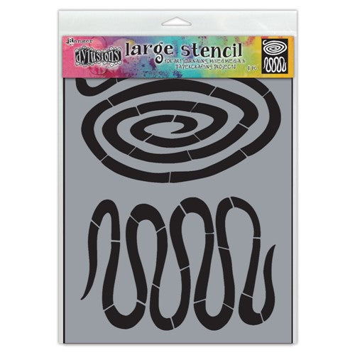 Simon Says Stamp! Dyan Reaveley Stencil LARGE DOWN THE RABBIT HOLE Dylusions Ranger dys79781