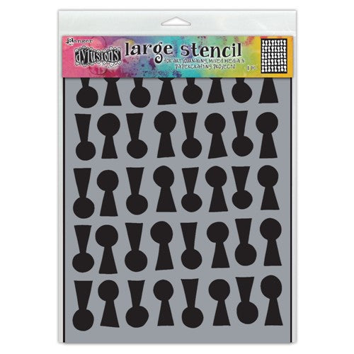 Simon Says Stamp! Dyan Reaveley Stencil LARGE LOCK 'N ROLL Dylusions Ranger dys79811