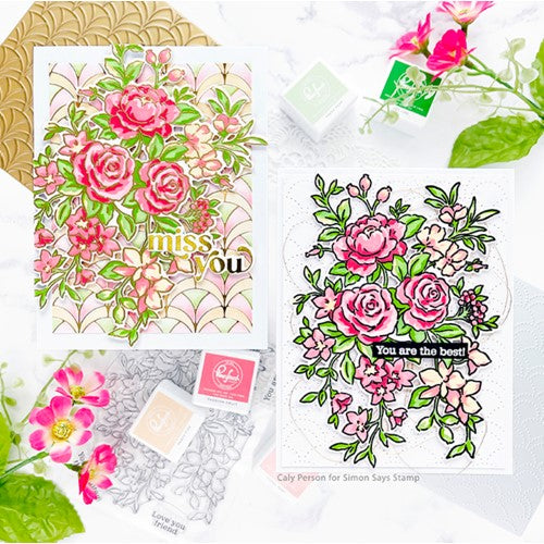 Simon Says Stamp! PinkFresh Studio FANCY ROSE BUNCH Clear Stamp Set 160122 | color-code:ALT094