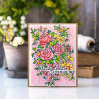 Simon Says Stamp! PinkFresh Studio FANCY ROSE BUNCH Stencil Set 160322 | color-code:ALT04