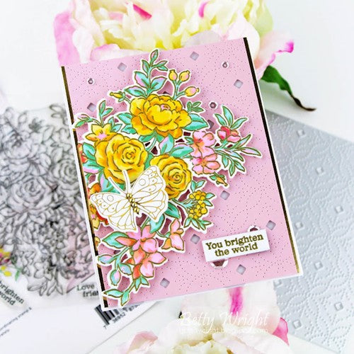 Simon Says Stamp! PinkFresh Studio FANCY ROSE BUNCH Stencil Set 160322 | color-code:ALT06