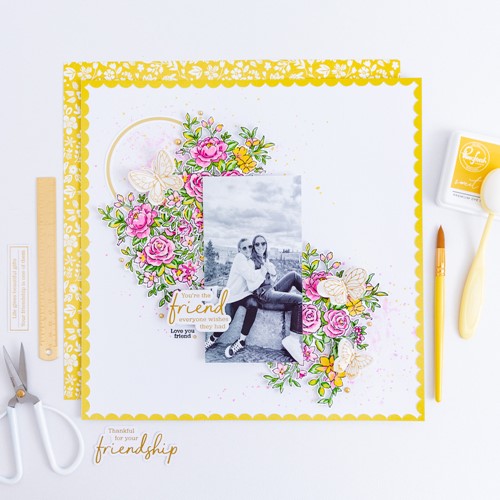 Simon Says Stamp! PinkFresh Studio FANCY ROSE BUNCH Stencil Set 160322 | color-code:ALT07