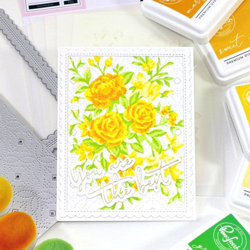 Simon Says Stamp! PinkFresh Studio FANCY ROSE BUNCH Stencil Set 160322 | color-code:ALT08