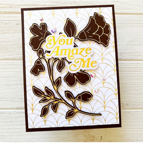 Simon Says Stamp! PinkFresh Studio FOLK FLORAL STEM Hot Foil Plate 160722 | color-code:ALT01