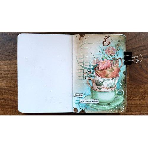 Simon Says Stamp! Stamperia CREATE HAPPINESS Mixed Media Journal A6 jch01a6