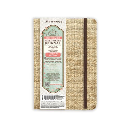 Simon Says Stamp! Stamperia CREATE HAPPINESS Stone Paper Mixed Media Journal A5 jch02a5