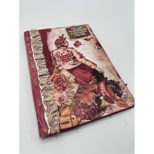 Simon Says Stamp! Stamperia CREATE HAPPINESS Stone Paper Mixed Media Journal A5 jch02a5