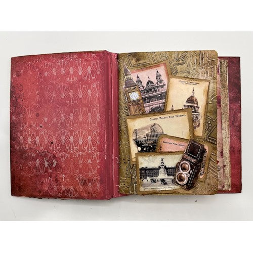 Simon Says Stamp! Stamperia CREATE HAPPINESS Stone Paper Mixed Media Journal A6 jch02a6