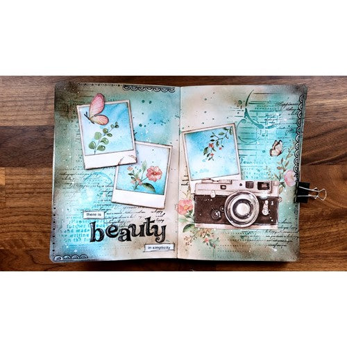 Simon Says Stamp! Stamperia CREATE HAPPINESS Mixed Media Journal A5 jch01a5