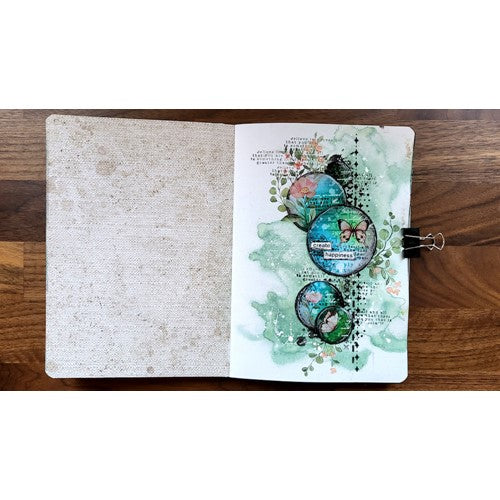 Simon Says Stamp! Stamperia CREATE HAPPINESS Mixed Media Journal A5 jch01a5