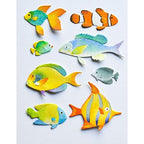Simon Says Stamp! Memory Box OCEAN FISH 3D Embossing Folder and Dies ef1031