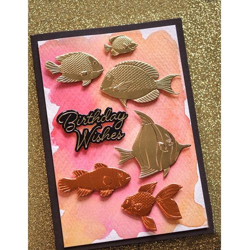Simon Says Stamp! Memory Box OCEAN FISH 3D Embossing Folder and Dies ef1031