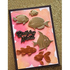 Simon Says Stamp! Memory Box OCEAN FISH 3D Embossing Folder and Dies ef1031