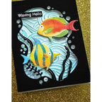 Simon Says Stamp! Memory Box OCEAN FISH 3D Embossing Folder and Dies ef1031
