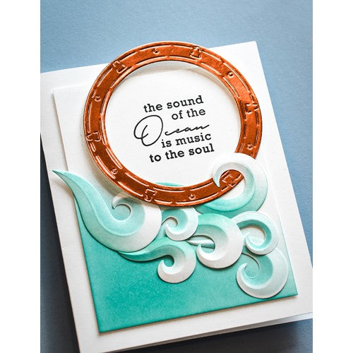 Simon Says Stamp! Memory Box CURLING WAVES 3D Embossing Folder and Dies ef1032