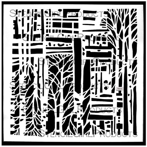 Simon Says Stamp! StencilGirl TWISTED FOREST Stencil s914
