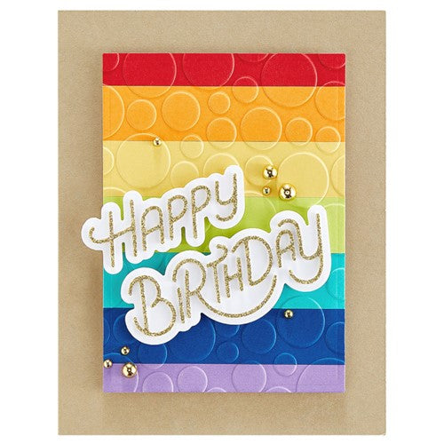 Simon Says Stamp! S2-342 Spellbinders STYLIZED HAPPY BIRTHDAY Etched Dies