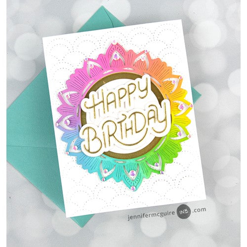 Simon Says Stamp! S2-342 Spellbinders STYLIZED HAPPY BIRTHDAY Etched Dies | color-code:ALT3