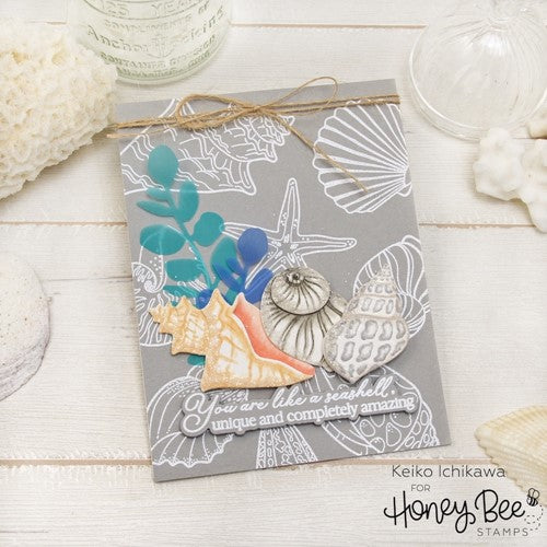 Simon Says Stamp! Honey Bee SEASHELLS Clear Stamp Set hbst-433 | color-code:ALT07