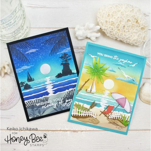 Simon Says Stamp! Honey Bee SEASIDE SUMMER Clear Stamp Set hbst-434
