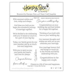 Simon Says Stamp! Honey Bee INSIDE WEDDING SENTIMENTS Clear Stamp Set hbst-437
