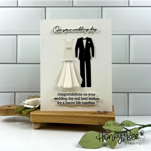Simon Says Stamp! Honey Bee INSIDE WEDDING SENTIMENTS Clear Stamp Set hbst-437