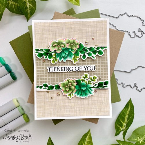 Simon Says Stamp! Honey Bee ON THE LINE SUCCULENTS Clear Stamp Set hbst-438 | color-code:ALT04