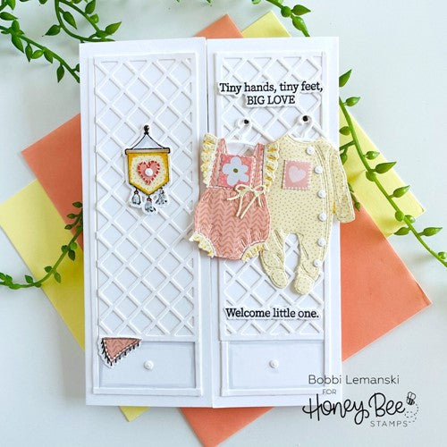 Simon Says Stamp! Honey Bee INSIDE WELCOME BABY SENTIMENTS Clear Stamp Set hbst-441 | color-code:ALT05