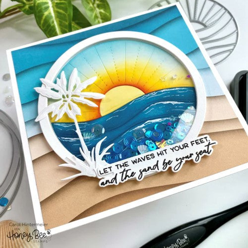 Simon Says Stamp! Honey Bee SHORELINE SCENE BUILDER Dies hbds-shrsb
