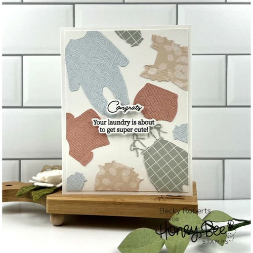 Simon Says Stamp! Honey Bee INSIDE WELCOME BABY SENTIMENTS Dies hbds-441