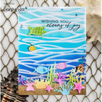 Simon Says Stamp! Honey Bee LAYERED WAVES Stencil Set hbsl-106