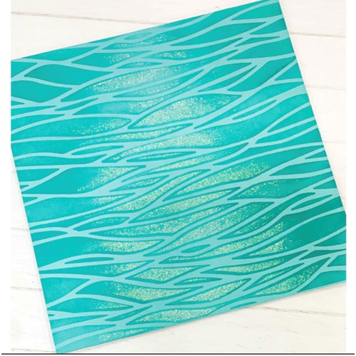 Simon Says Stamp! Honey Bee LAYERED WAVES Stencil Set hbsl-106