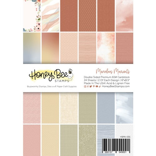 Simon Says Stamp! Honey Bee MARVELOUS MOMENTS 6 x 8.5 Paper Pad hbpa-035