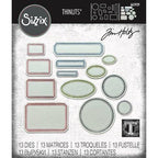 Simon Says Stamp! Tim Holtz Sizzix VINTAGE LABELS Thinlits Dies 665929