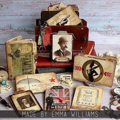 Simon Says Stamp! Tim Holtz Sizzix VINTAGE LABELS Thinlits Dies 665929