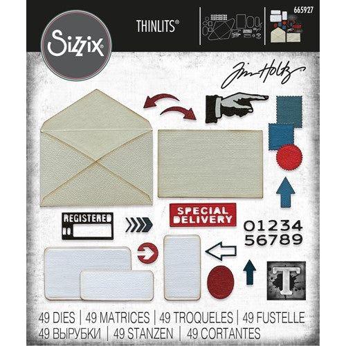 Simon Says Stamp! Tim Holtz Sizzix POSTALE Thinlits Dies 665927