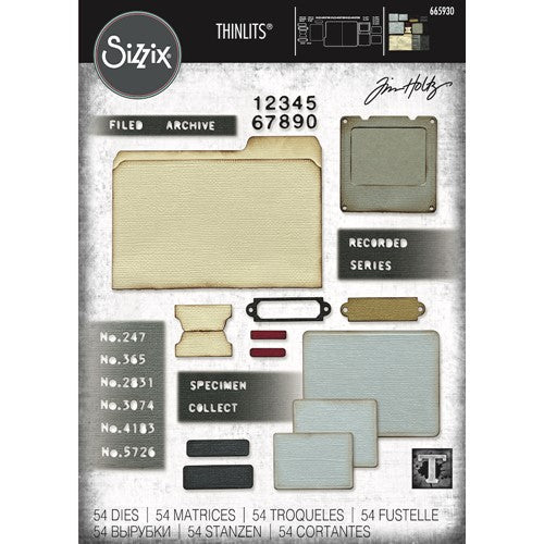 Simon Says Stamp! Tim Holtz Sizzix SPECIMEN Thinlits Dies 665930