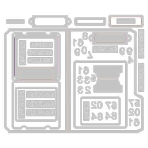 Simon Says Stamp! Tim Holtz Sizzix SPECIMEN Thinlits Dies 665930